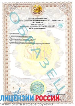 Образец сертификата соответствия (приложение) Сертолово Сертификат ISO 14001